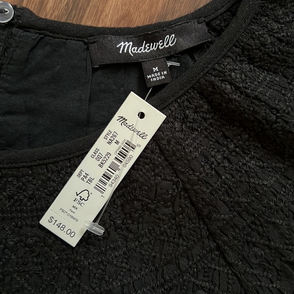 Madewell Embroidered Smoked Midi Dress - Picture 7 of 16